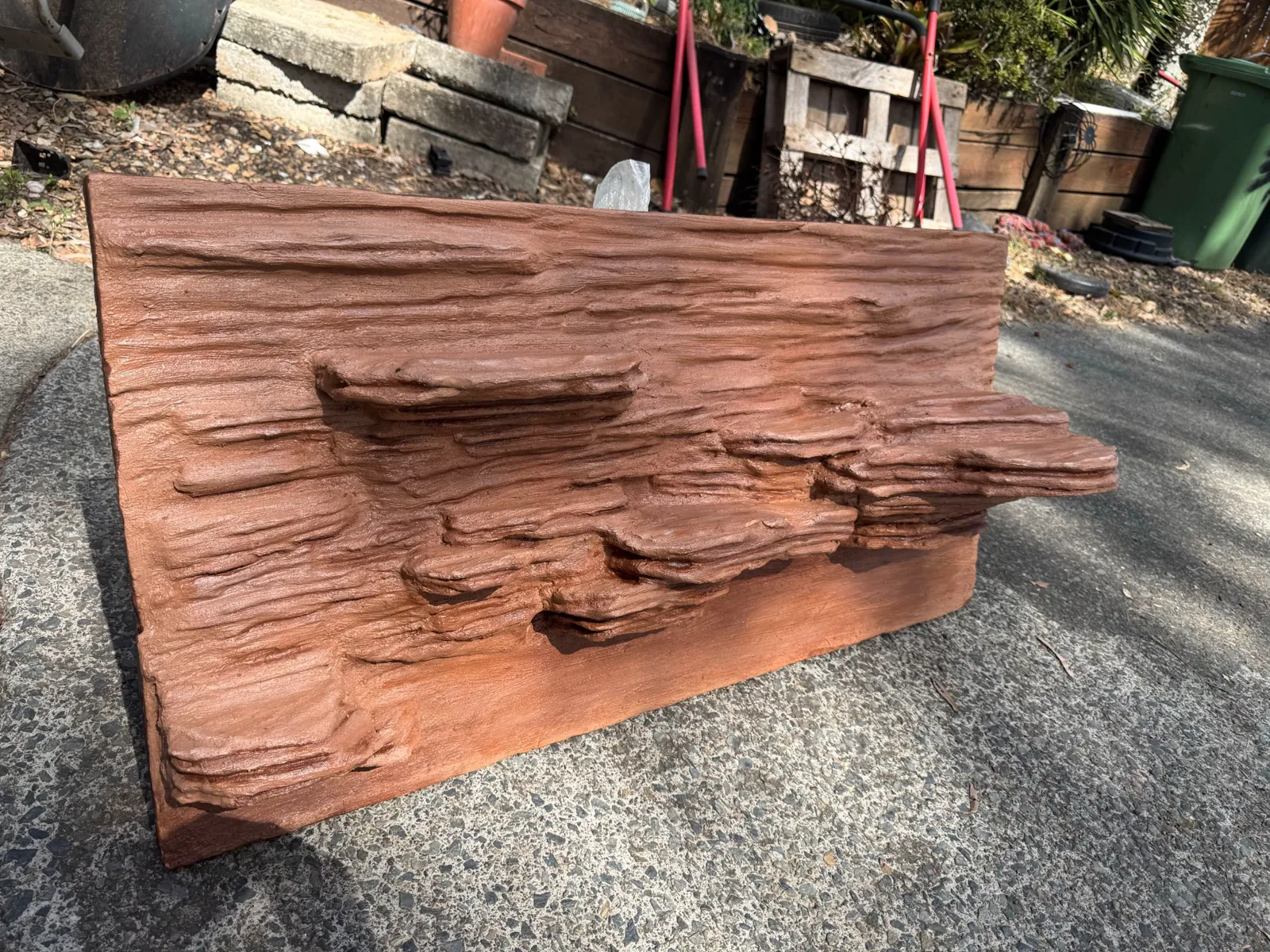 Ready for its enclosure during the finished four-foot backdrop project